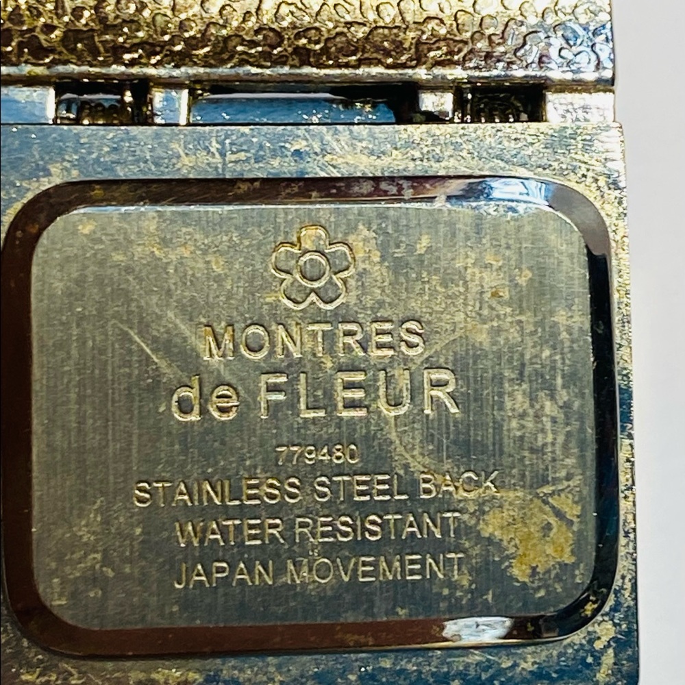 Montres de Fleur Vintage Pink Enameled Cuff Wristwatch Working See Video NH - Picture 8 of 8